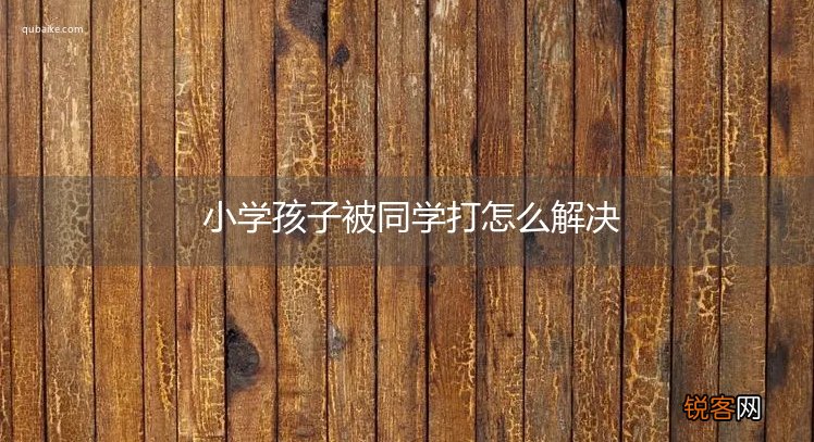 小学孩子被同学打怎么解决