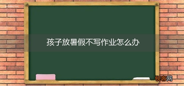 孩子放暑假不写作业怎么办