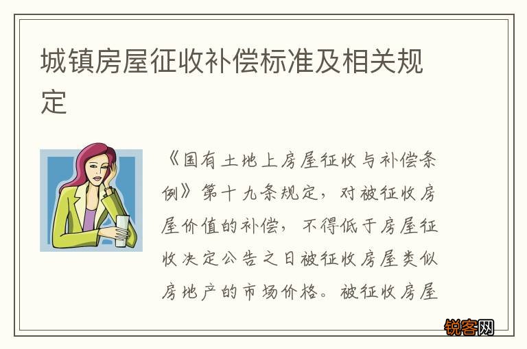 城镇房屋征收补偿标准及相关规定
