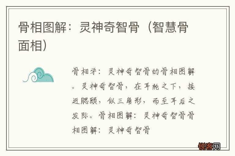 智慧骨面相 骨相图解：灵神奇智骨