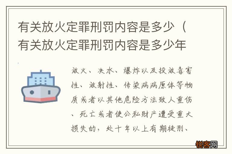 有关放火定罪刑罚内容是多少年 有关放火定罪刑罚内容是多少