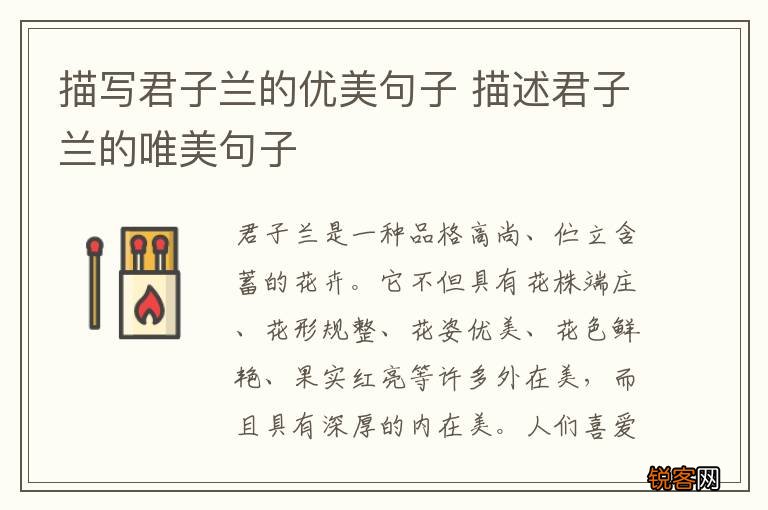 描写君子兰的优美句子 描述君子兰的唯美句子