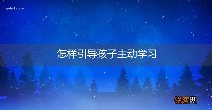 怎样引导孩子主动学习