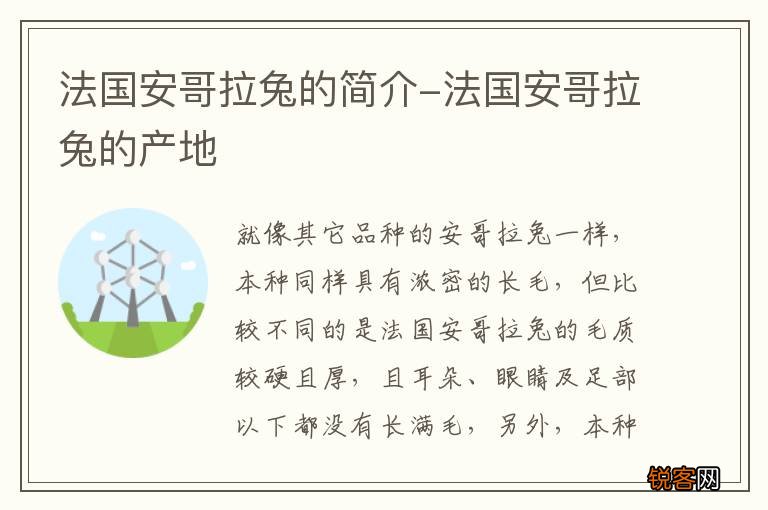 法国安哥拉兔的简介-法国安哥拉兔的产地
