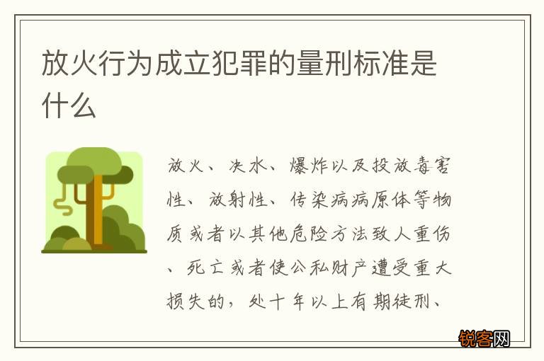 放火行为成立犯罪的量刑标准是什么