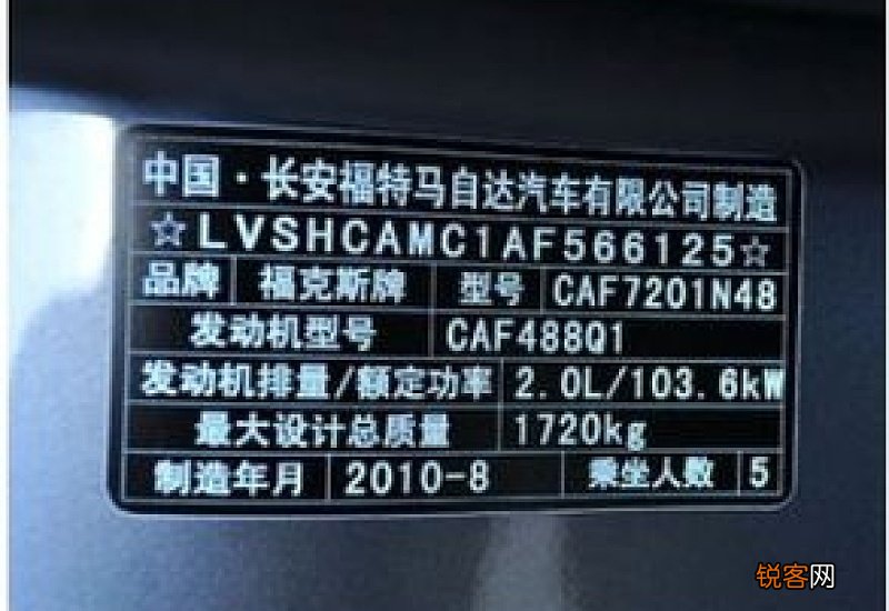 车的铭牌是啥