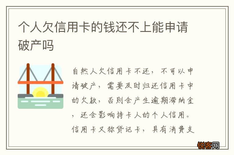 个人欠信用卡的钱还不上能申请破产吗