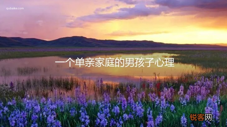 一个单亲家庭的男孩子心理
