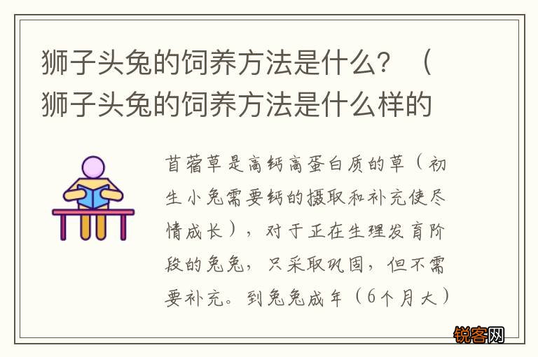 狮子头兔的饲养方法是什么样的 狮子头兔的饲养方法是什么？