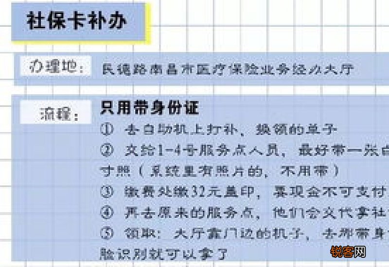南昌社保卡补办条件及办理流程