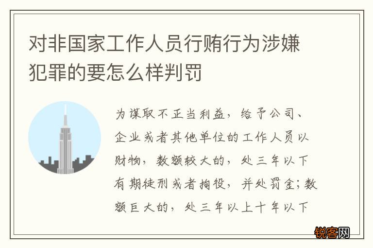 对非国家工作人员行贿行为涉嫌犯罪的要怎么样判罚