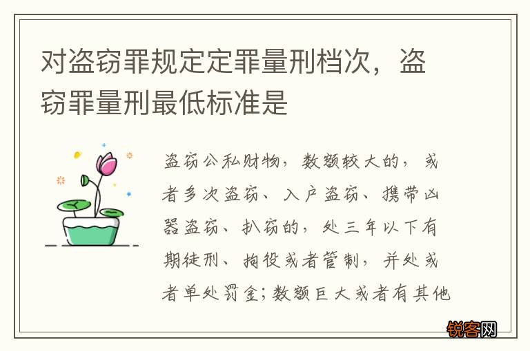 对盗窃罪规定定罪量刑档次，盗窃罪量刑最低标准是