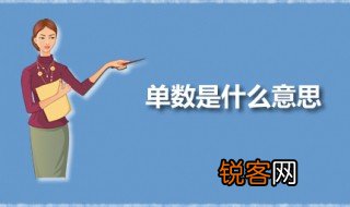 单数是什么意思 单数如何表示