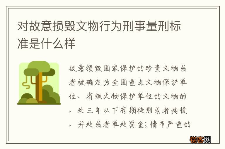 对故意损毁文物行为刑事量刑标准是什么样