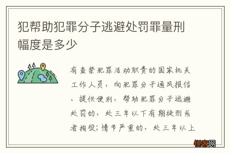 犯帮助犯罪分子逃避处罚罪量刑幅度是多少