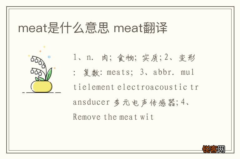 meat是什么意思 meat翻译
