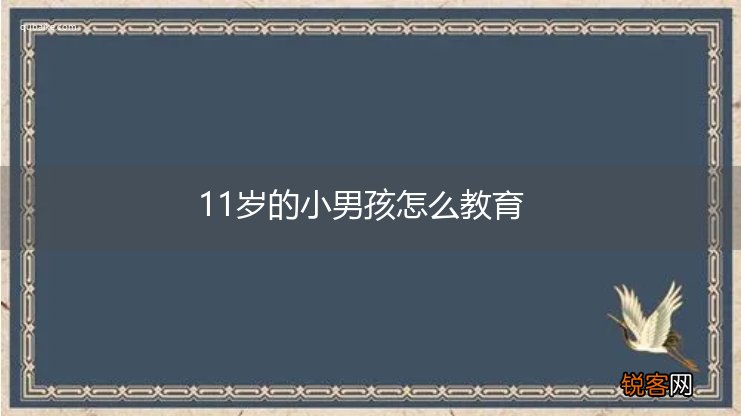 11岁的小男孩怎么教育
