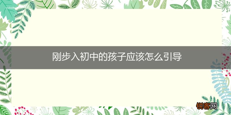 刚步入初中的孩子应该怎么引导
