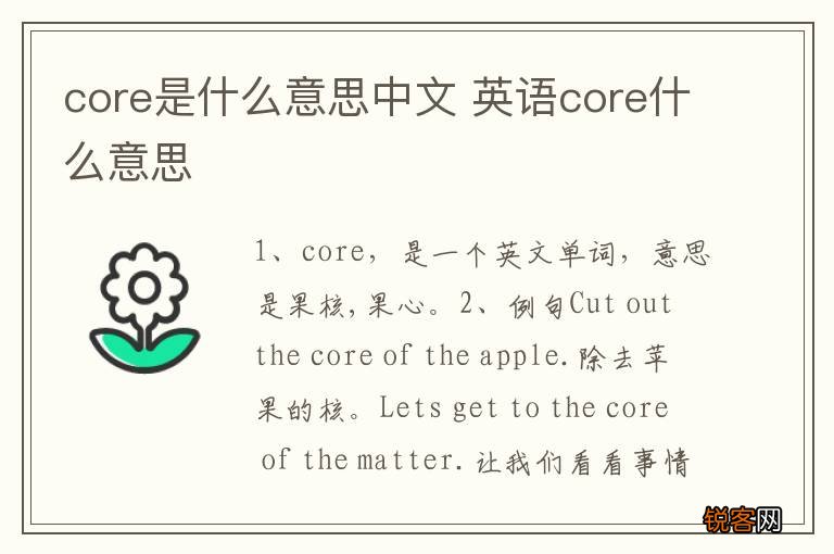 core是什么意思中文 英语core什么意思