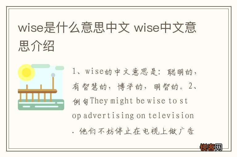 wise是什么意思中文 wise中文意思介绍
