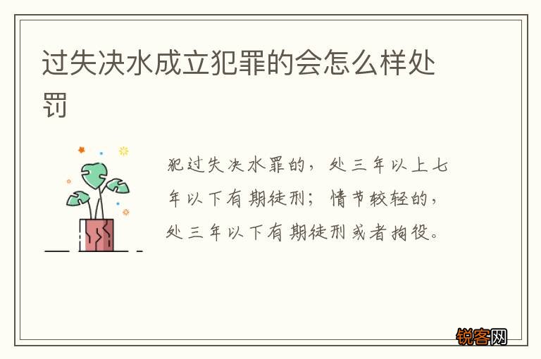 过失决水成立犯罪的会怎么样处罚