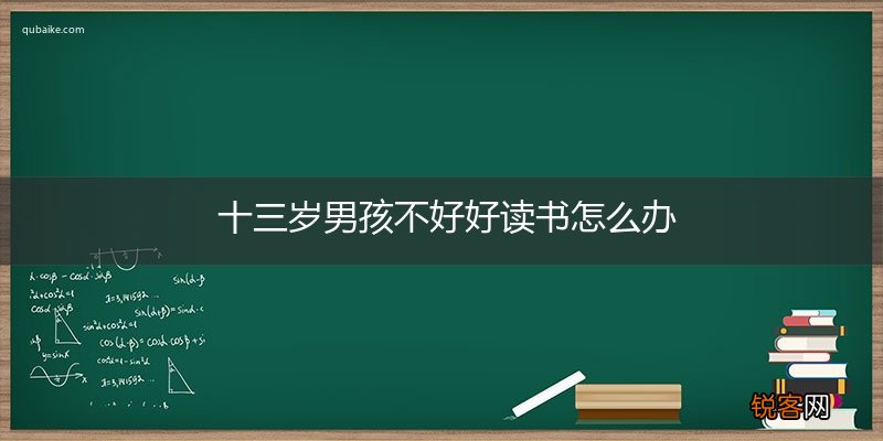 十三岁男孩不好好读书怎么办