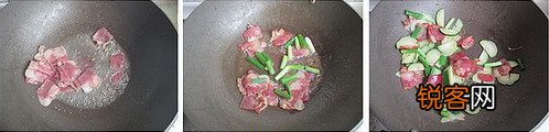 家常黄瓜培根炒面
