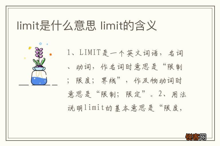limit是什么意思 limit的含义