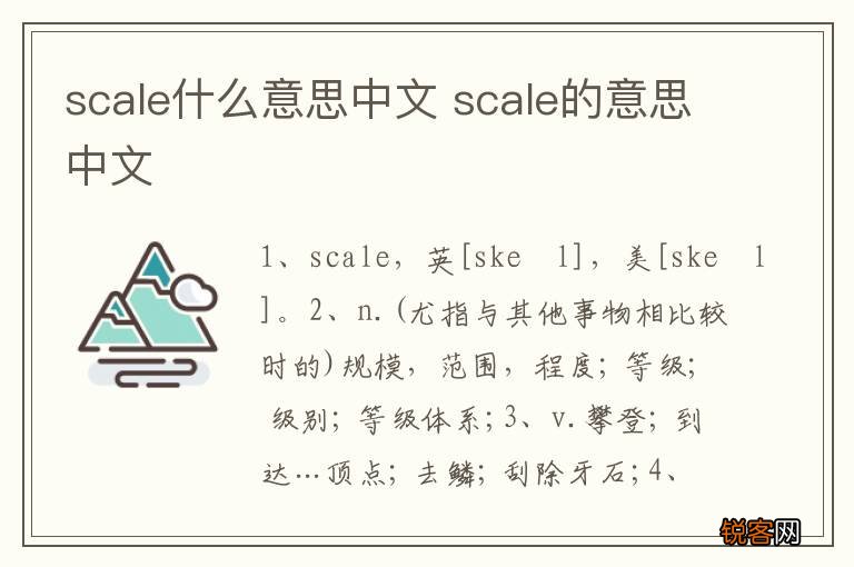 scale什么意思中文 scale的意思中文