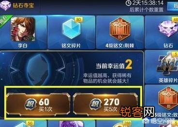 《王者荣耀》3000积分都用来抽积分夺宝,能涨多少幸运值？