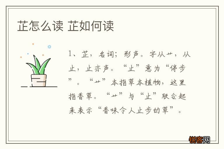 芷怎么读 芷如何读
