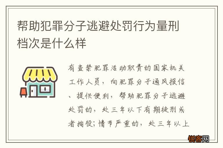 帮助犯罪分子逃避处罚行为量刑档次是什么样