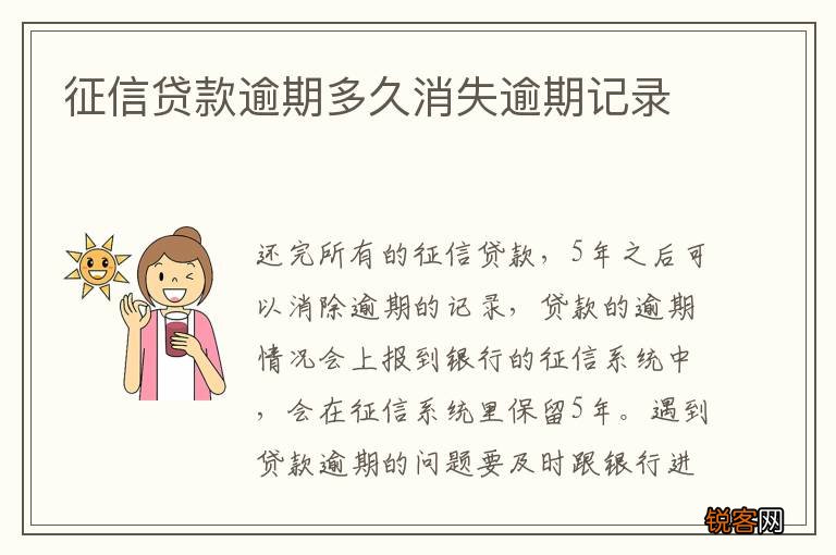 征信贷款逾期多久消失逾期记录