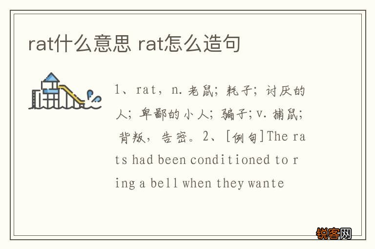 rat什么意思 rat怎么造句