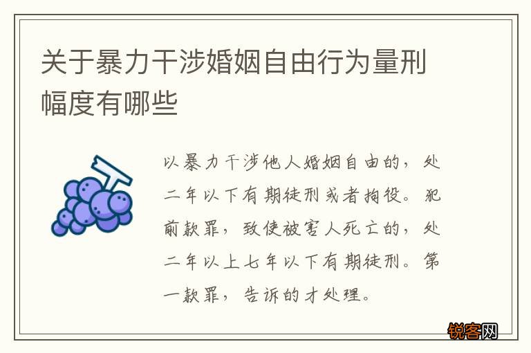关于暴力干涉婚姻自由行为量刑幅度有哪些