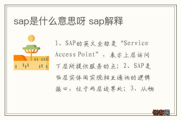 sap是什么意思呀 sap解释