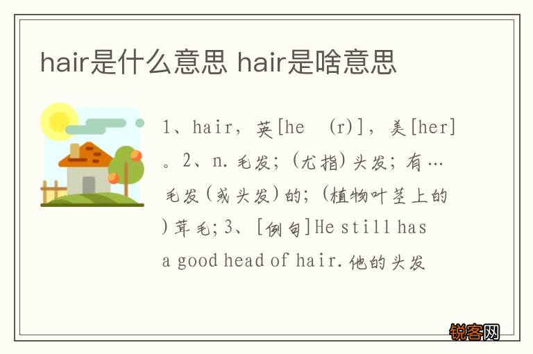 hair是什么意思 hair是啥意思