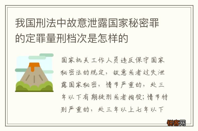 我国刑法中故意泄露国家秘密罪的定罪量刑档次是怎样的