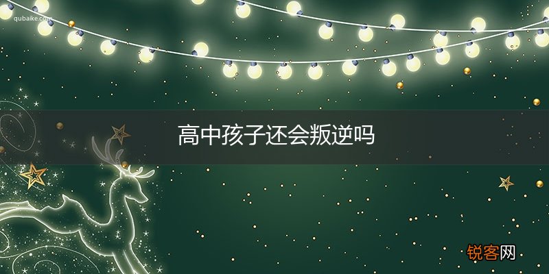高中孩子还会叛逆吗