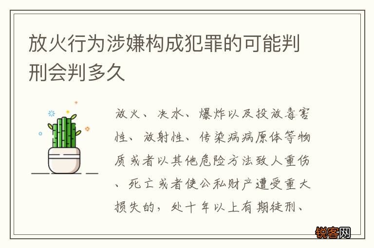 放火行为涉嫌构成犯罪的可能判刑会判多久