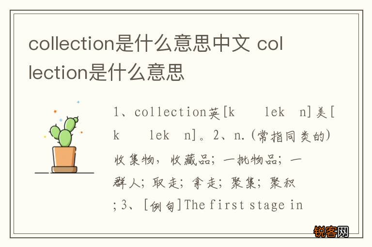 collection是什么意思中文 collection是什么意思