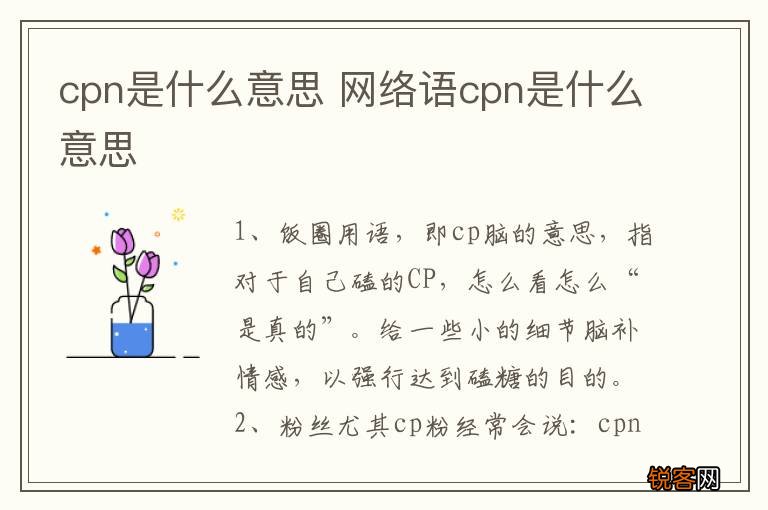 cpn是什么意思 网络语cpn是什么意思