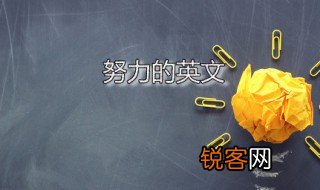 努力的英文 努力工作用英语怎么说