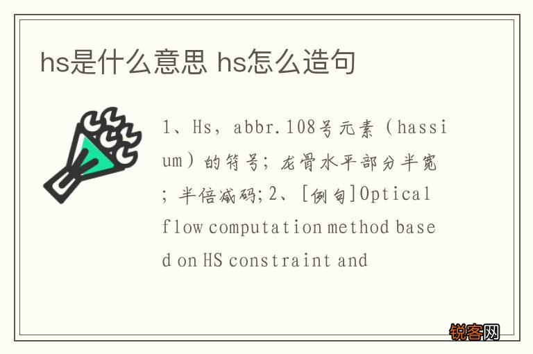 hs是什么意思 hs怎么造句