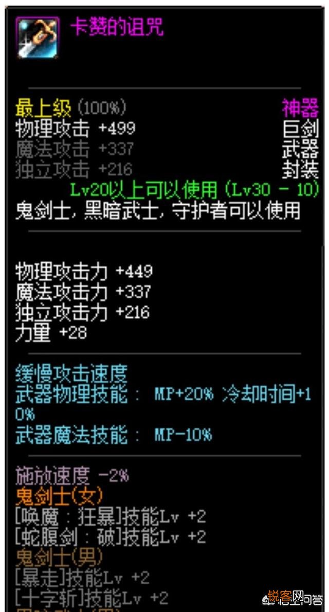 dnf红眼暴走换装都有哪些装备？