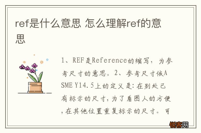 ref是什么意思 怎么理解ref的意思