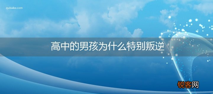 高中的男孩为什么特别叛逆