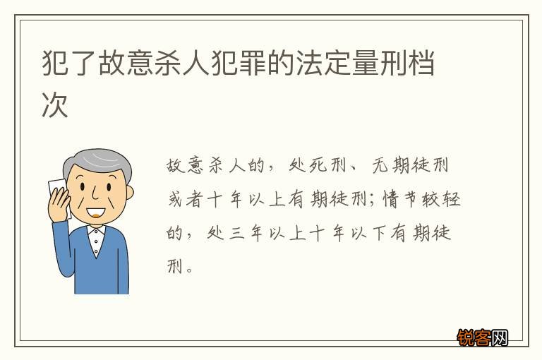 犯了故意杀人犯罪的法定量刑档次