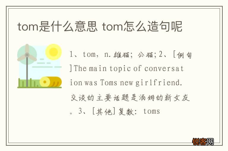 tom是什么意思 tom怎么造句呢