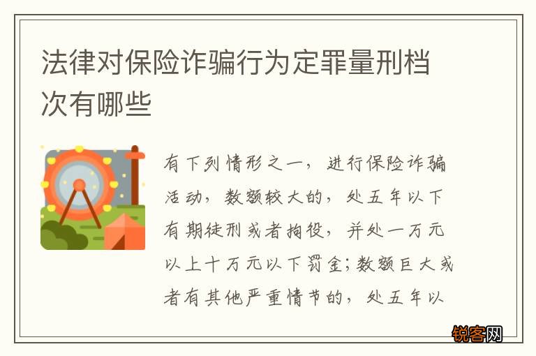 法律对保险诈骗行为定罪量刑档次有哪些